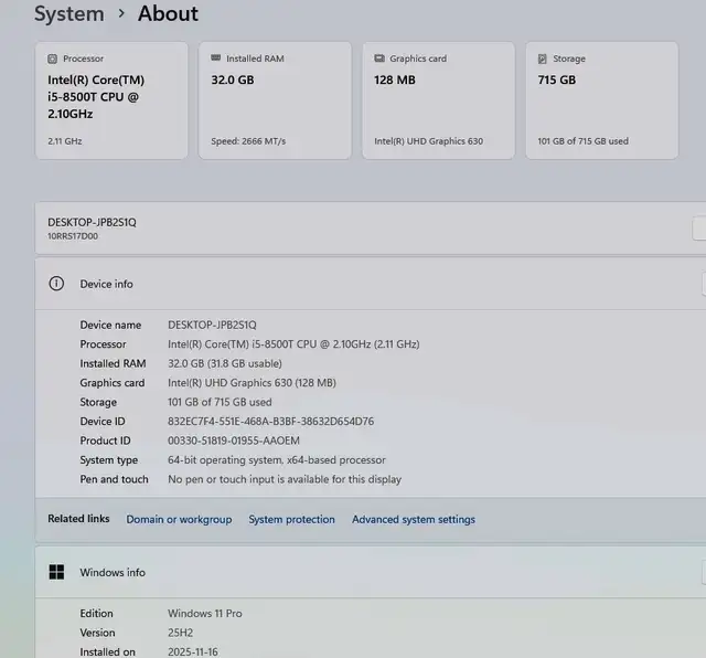 8th Gen i5-8500T 3.5GHz 6 Core 32GigsDDR4 M.2SSD Wifi - Photo 5
