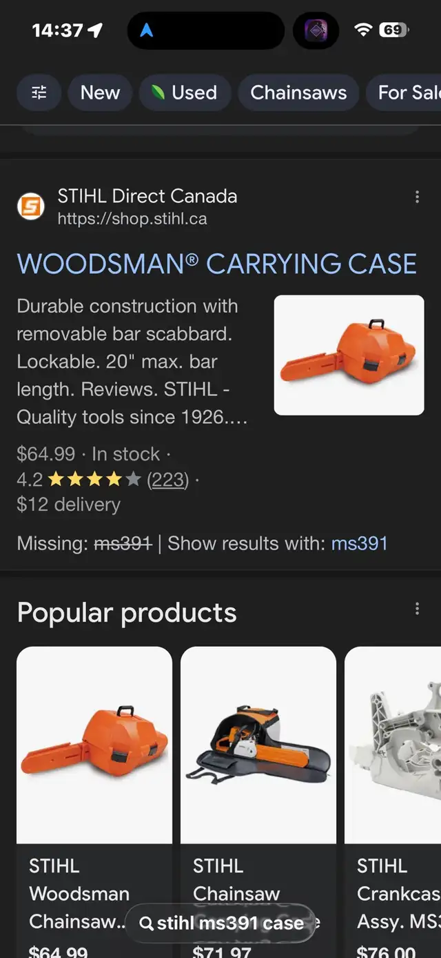 Stihl MS391 Chain Saw - Photo 8