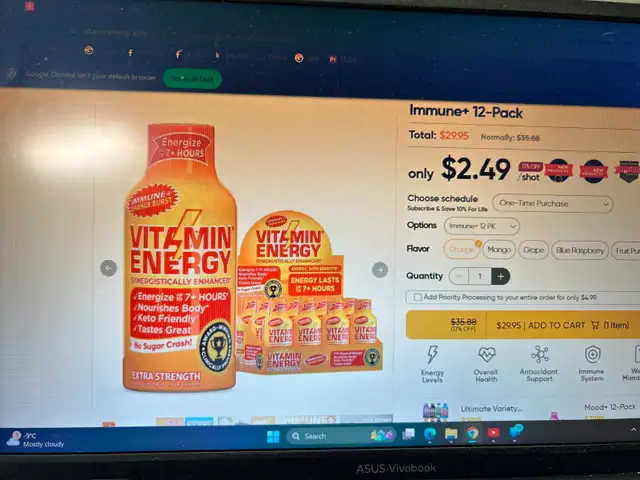 FULL CASE OF 12 VITAMIN ENERGY DRINKSAS PICTURED (3 cases avail - Photo 4