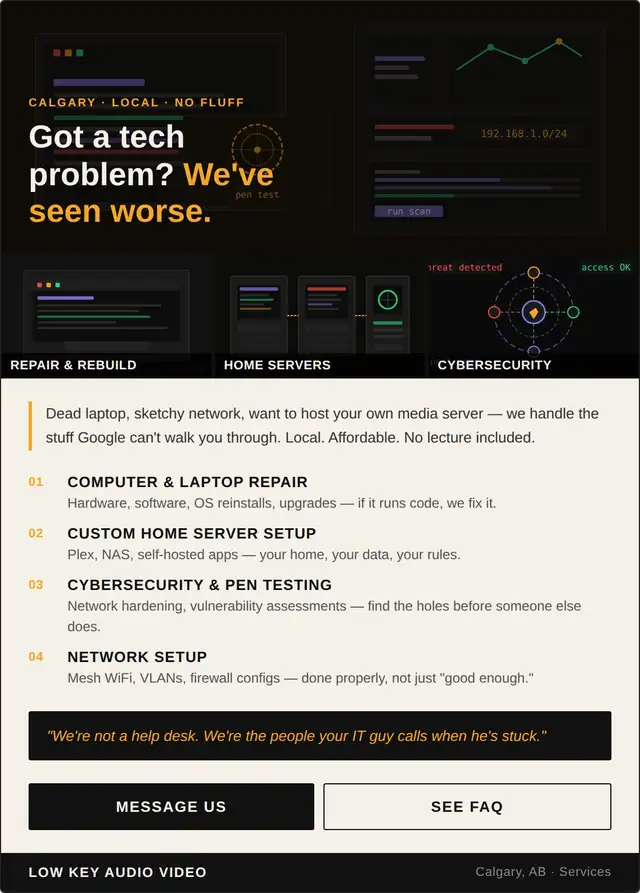 Low Key Audio Video — Calgary's Local Tech Experts