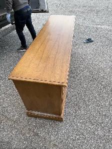 Free delivery used Solid Wood Dresser with 9 Drawers - Photo 7