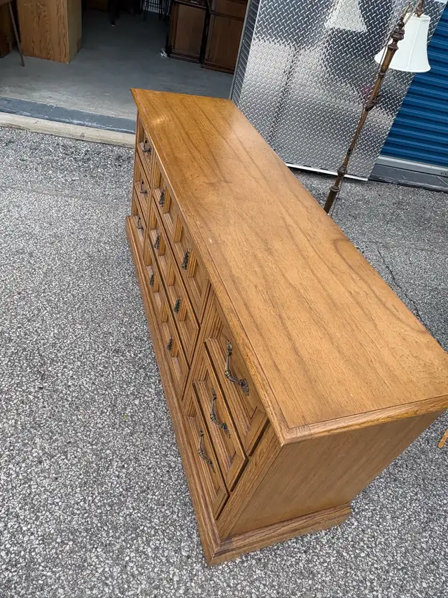 Free delivery used Solid Wood Dresser with 9 Drawers - Photo 10