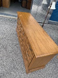 Free delivery used Solid Wood Dresser with 9 Drawers - Photo 10