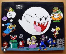 Mario Villains (Acrylic Painting 11'x14')