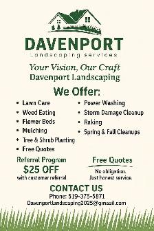 Davenport Landscaping – Affordable & Reliable Yard Services