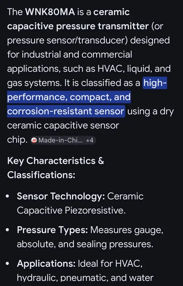 6 pcs pieces of Pressure Sensor Transmiter WNK80MA - Photo 4