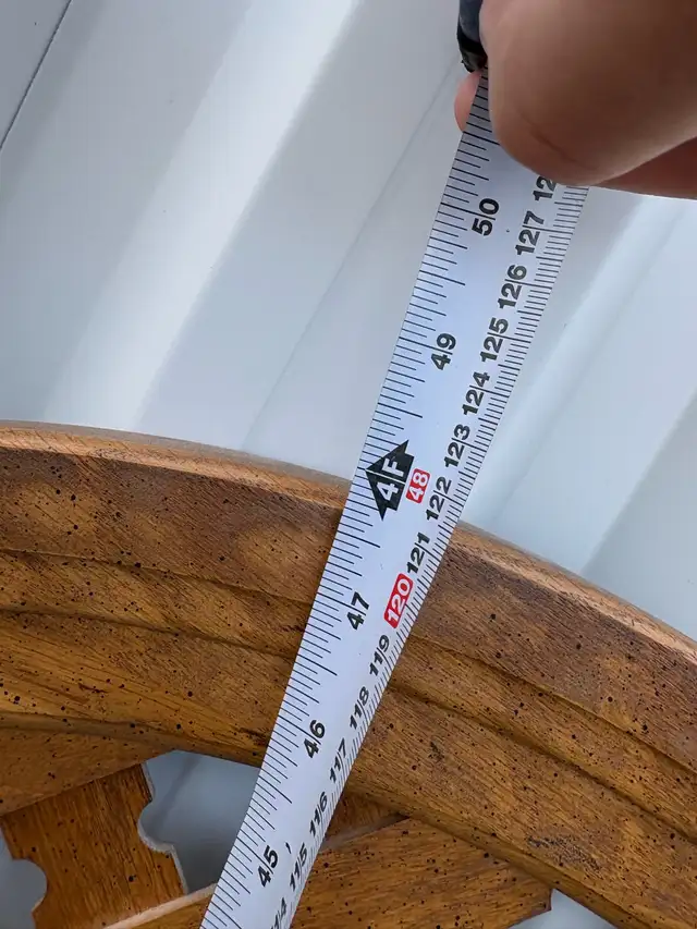 Free delivery used Vintage Wooden Arched Mirror - Photo 4