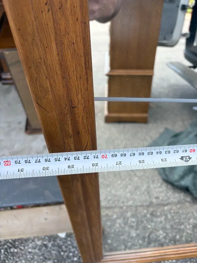 Free delivery used Vintage Wooden Arched Mirror - Photo 5