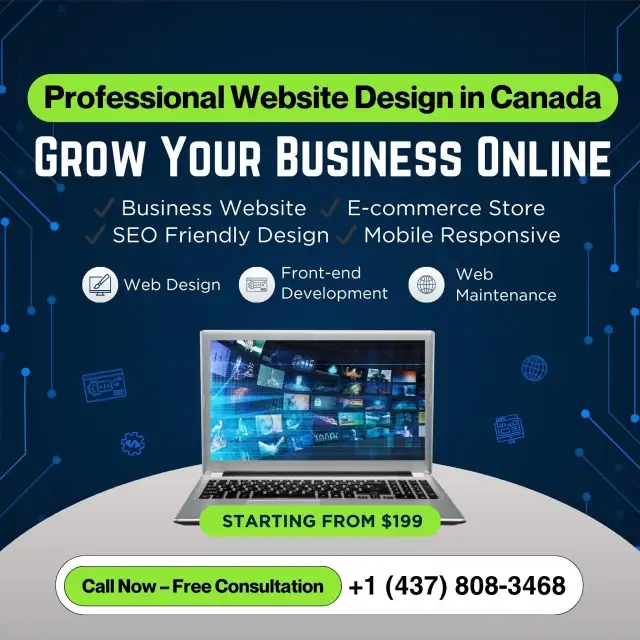Professional Website Design in Canada – Starting at Just $199!