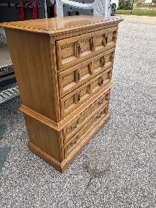 Free delivery used Solid Oak Wood Dresser Chest of Drawers - Photo 2