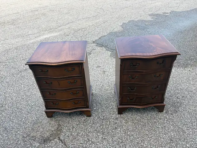 Free delivery used Vintage Wooden Nightstands - Set of 2 - Photo 3