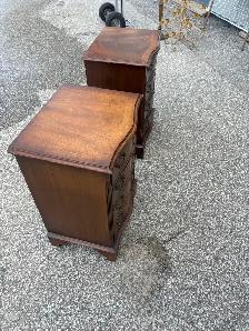 Free delivery used Vintage Wooden Nightstands - Set of 2 - Photo 6