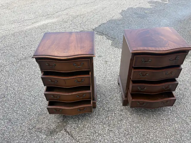 Free delivery used Vintage Wooden Nightstands - Set of 2 - Photo 7