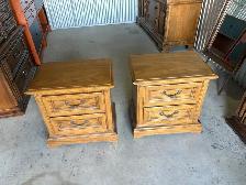 Free delivery used Pair of Vintage Wooden Nightstands
