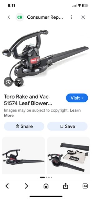 TORO       LEAF BLOWER & VACUUM