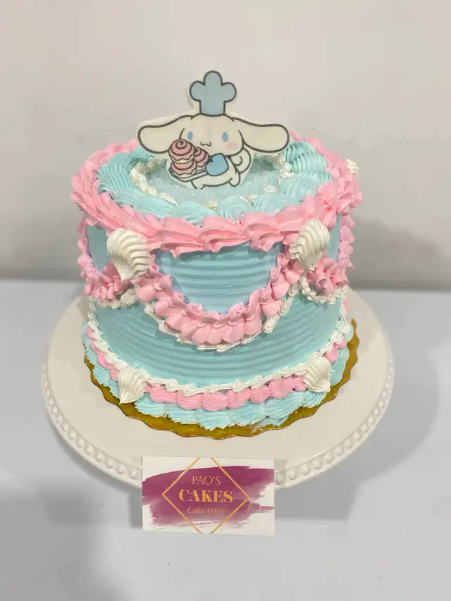 Custom cake. Cinnamon cake kitty Sanrio cake