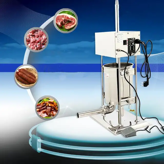 110V 10L Electric Sausage Stuffer Meat Filler 304SS 153087