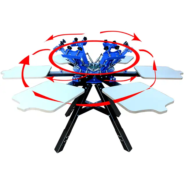 M662L 6 Color 6 Station Screen Printing Press Machine 006366 - Photo 2