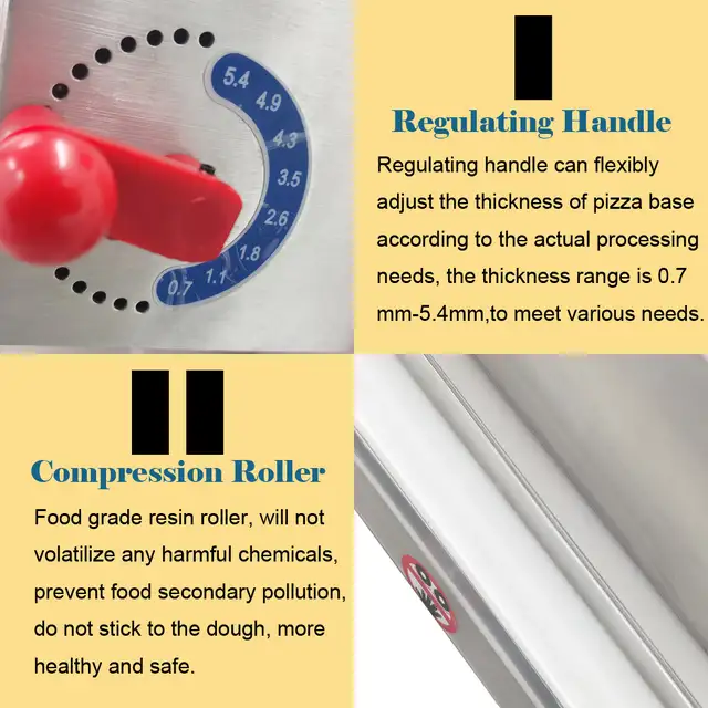 Electric Dough Roller Pizza Sheeter Pastry Press Machine 056789 - Photo 3