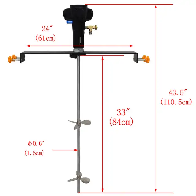 50 Gallon Tank Barrel Mixer Pneumatic Clip Bracket 140044 - Photo 5