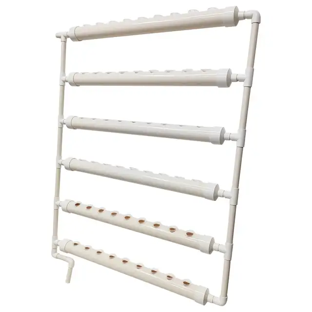 Wall-Mounted PVC Hydroponics Growing Kit 54 Plant Sites 141124
