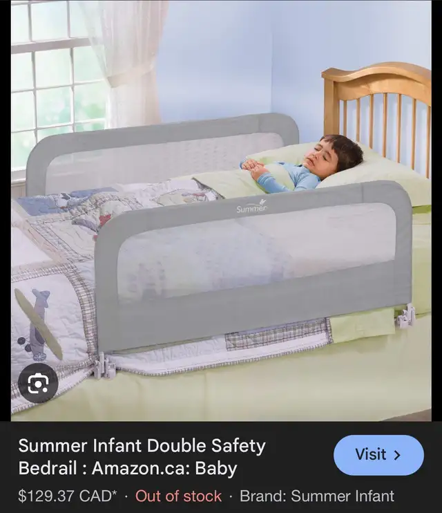 Summer Infant Double Safety Bed Rails – Set of 2 – $70 OBO