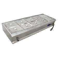 10-Pan Food Soup Warmer 110V Canteen Buffet Steam Heater 190916