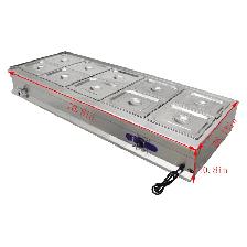 10-Pan Food Soup Warmer 110V Canteen Buffet Steam Heater 190916 - Photo 3