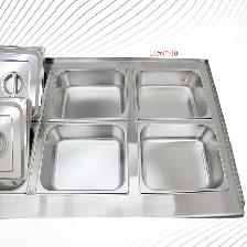 10-Pan Food Soup Warmer 110V Canteen Buffet Steam Heater 190916 - Photo 8