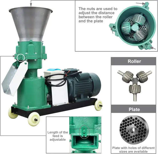 4mm Farm Animal Pellet Mill Machine 4.5KW 200KG/h 239202