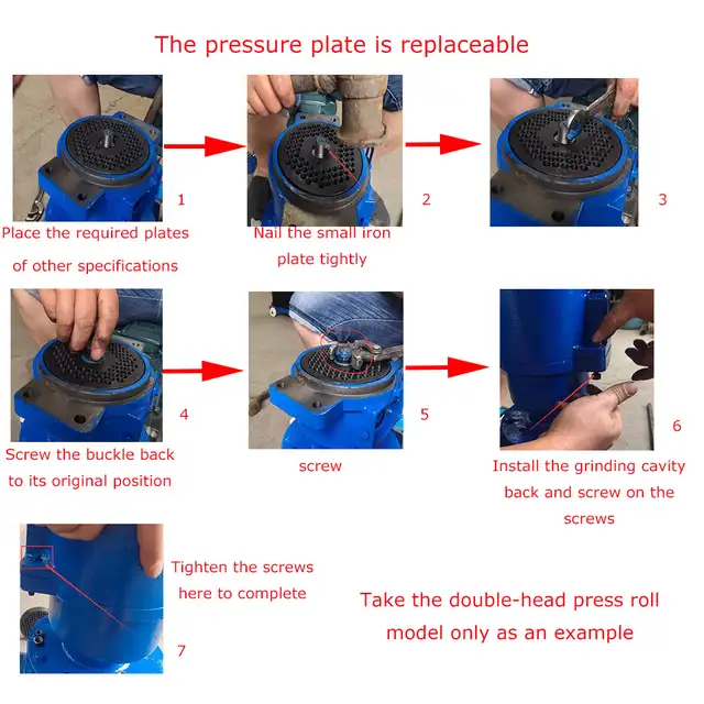 5MM Chicken Feed Pellet Mill Machine w/ 3 Head Rollers 239226 - Photo 5
