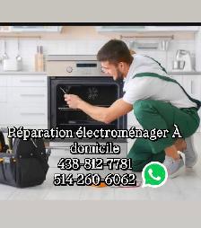 Réparation électroménager à domicile & pièces