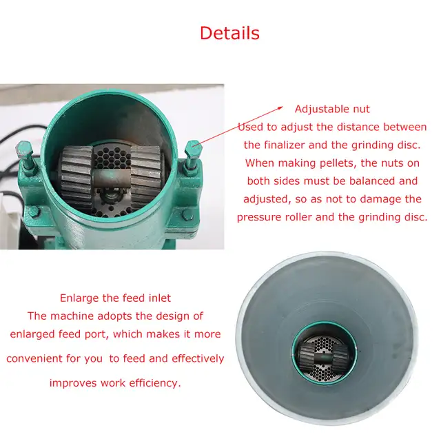 4mm 150kg/h Animal Pellet Feed Mill Machine  220V 3KW 239252 - Photo 7