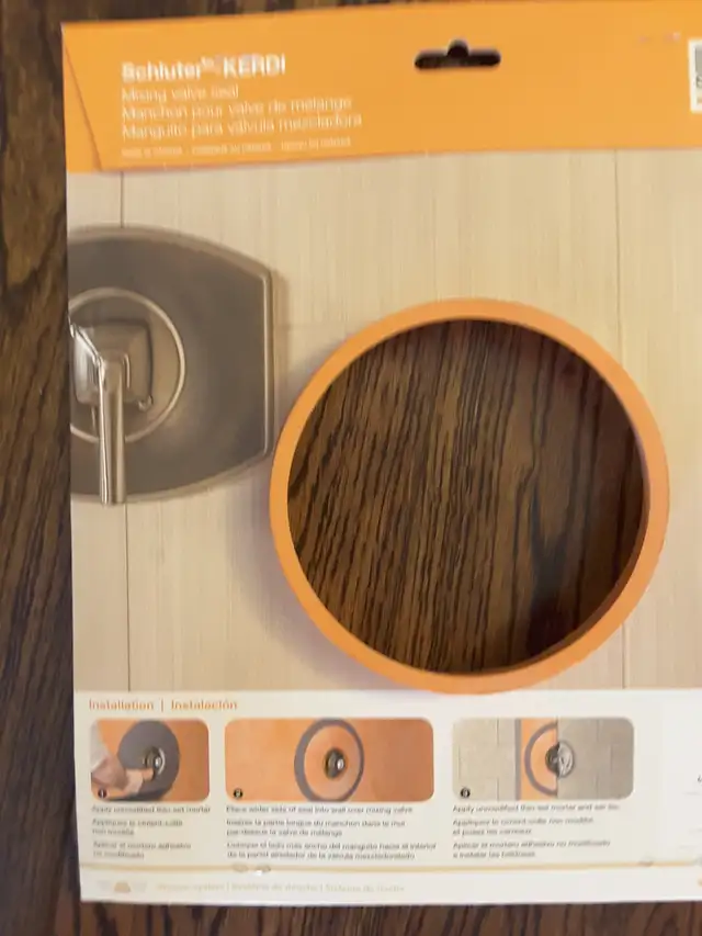 Schluter Kerdi Mixing Valve Seal 4-1/2 and Schluter Kerdi Pipe