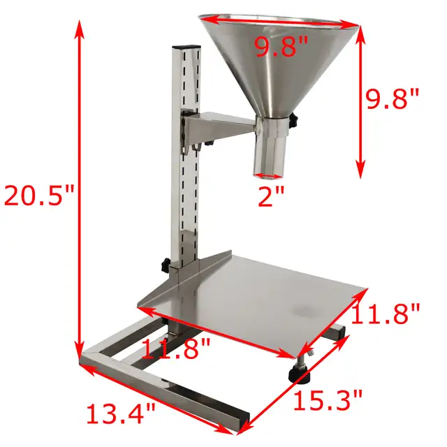 Stainless Steel Feeding Hopper with Support Stand 239675 - Photo 8