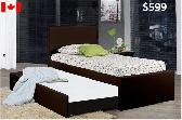 CANADIAN MADE SINGLE OR DOUBLE BED WITH TRUNDLE FOR TWO