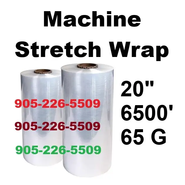 Wholesale Machine Stretch Wrap 20' x 6500' , 65 GA