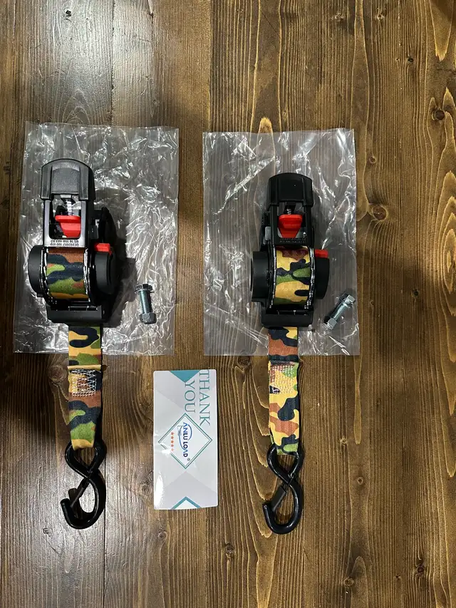 2 pack retractable ratchet straps - Photo 6