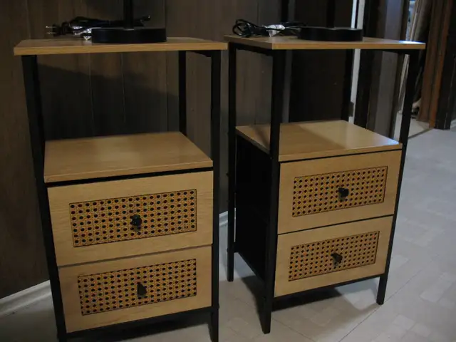 2 Bamboo End Tables, BRAND NEW, 2 Free New Lamps - Photo 5