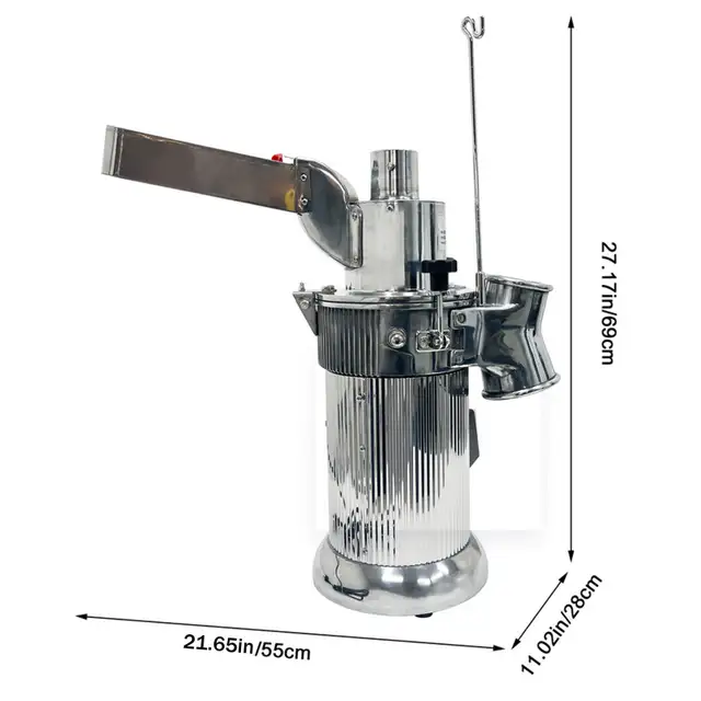 Continuous Feeding Hammer Grain Grinder Mill Machine 110V 170139 - Photo 10