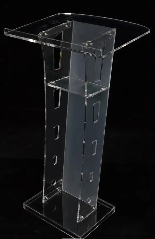 Modern Clear Acrylic Podium Plexiglass Church Pulpit 220395 - Photo 4