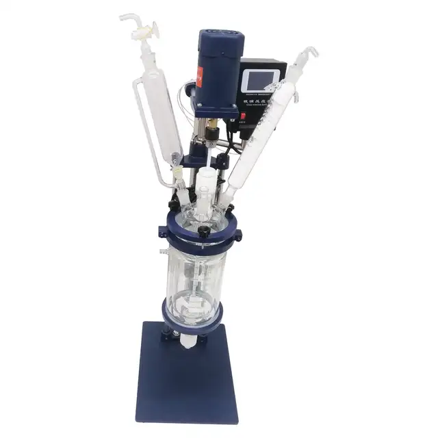 2L Glass Reactor Jacketed Reaction Distillation Lab 220499 - Photo 6