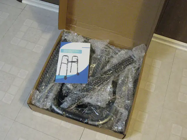 Adjustable Aluminum Walker with 2 Front Wheels, BRAND NEW - Photo 2