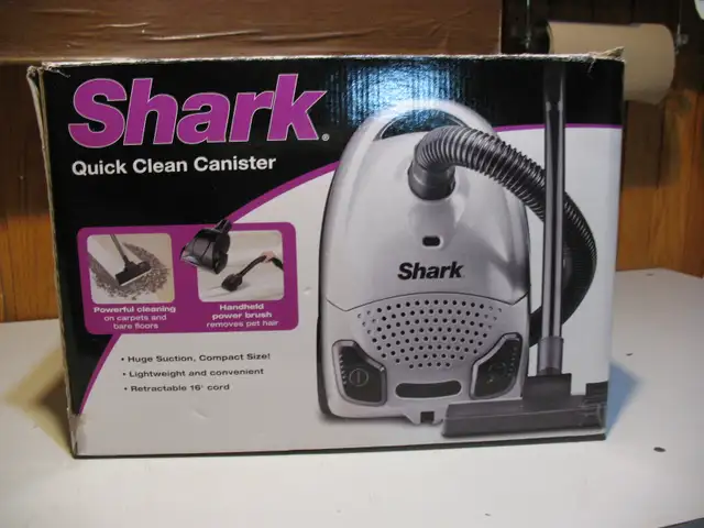 SHARK Quick Clean Canister Vacuum Cleaner, LIKE NEW