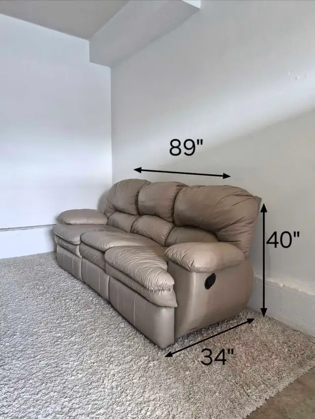 FREE DELIVERY Palliser 3 Seater Leather Recliner Sofa / Couch - Photo 10