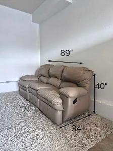 FREE DELIVERY Palliser 3 Seater Leather Recliner Sofa / Couch - Photo 10