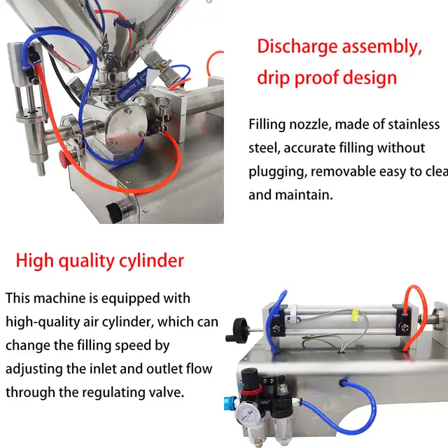 10-300ml Paste Filling Heating Machine Piston Filler 110V 160438 - Photo 6