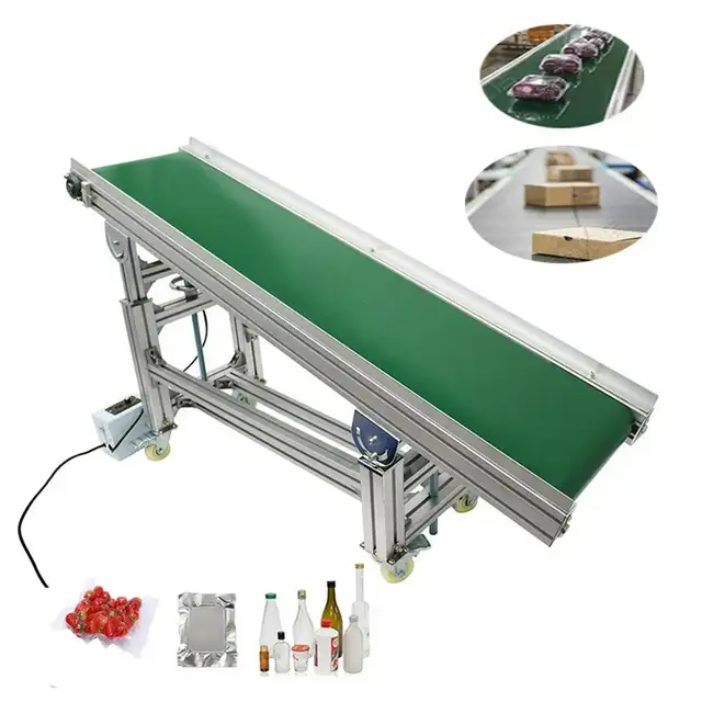 59x11.8" Green PVC Belt Inclined Wall Conveyor 230562