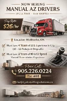 HIRING AZ MANUAL DRIVERS