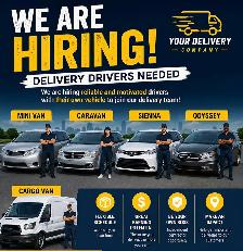 Delivery driver with his own van needed
